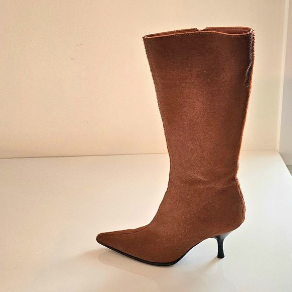 SERGIO ROSSI Pointy Pony Hair Boots -BRAND NEW! - Picture 8 of 16
